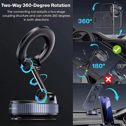 Magnetic Car Phone Holder 360 Degree Rotation Vacuum Adsorption Strong Suction Holder for Mobile Phonecar Bracket  2026