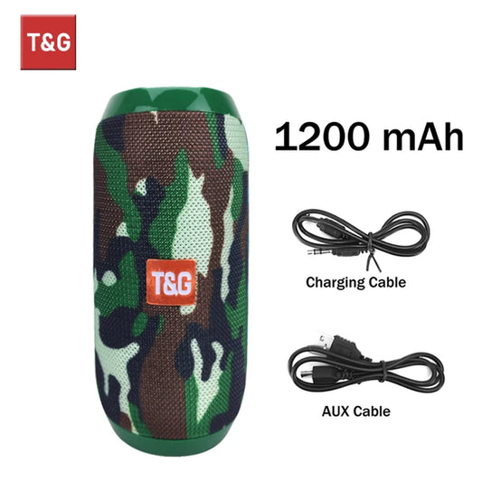 Bluetooth Speaker  TG117 Portable TWS Sound Box Waterproof Loudspeaker Outdoor Stereo Surround Speakers Support TF FM Radio