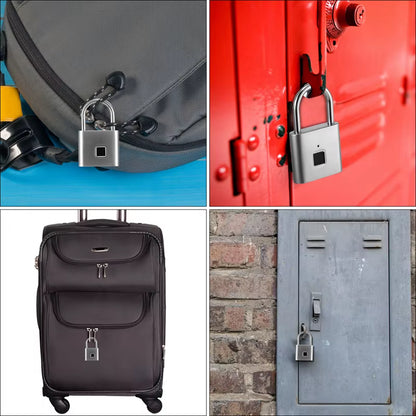 Biometric Door Lock Keyless Fingerprint Padlock Security Fingerprint Lock Electric Luggage Case Smart Lock Anti-Theft Door Lock
